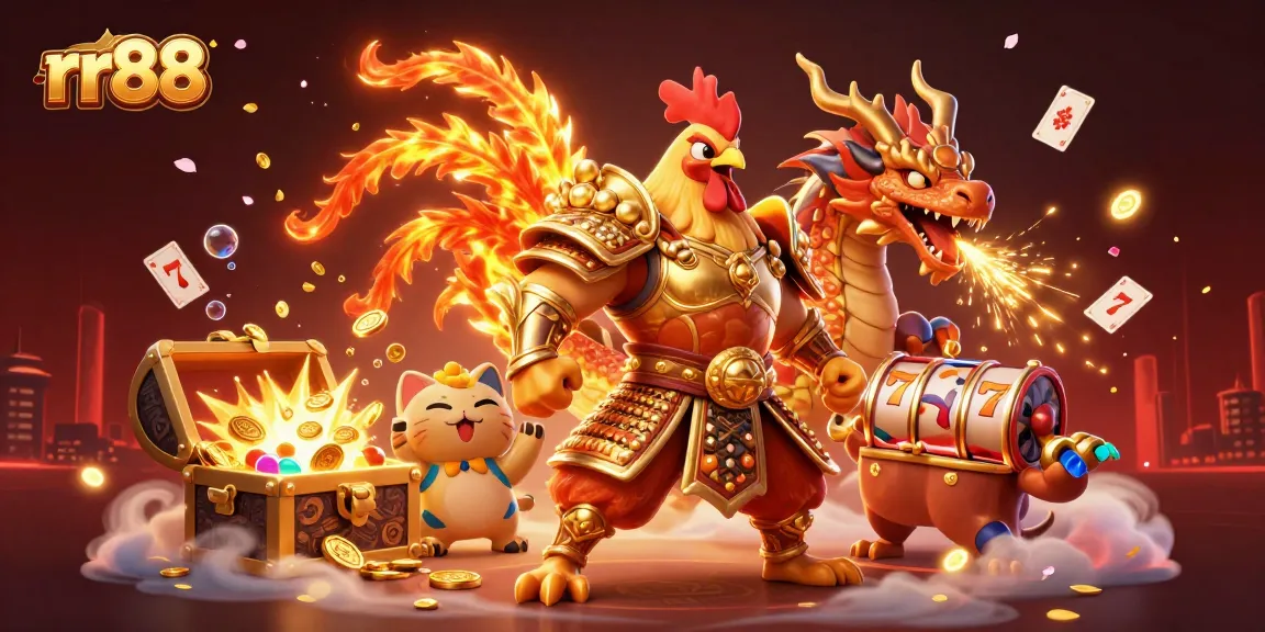 Engage in thrilling wins at RR88 with slots, fierce roosters, and golden dragons!