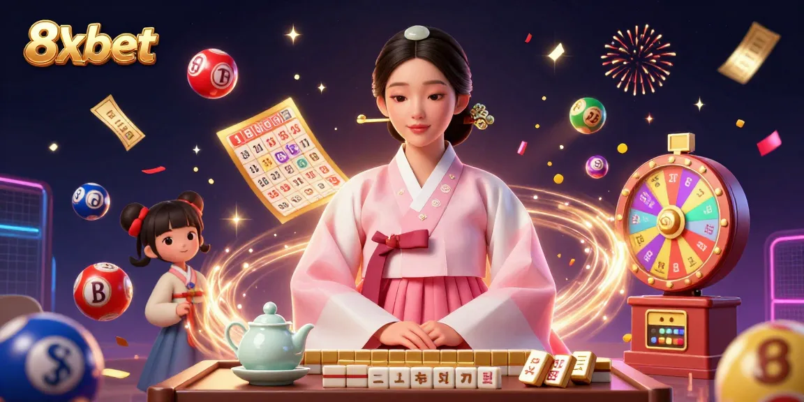 Engage in thrilling gaming experiences with 8xbet, exploring lottery themes in a vibrant setting.
