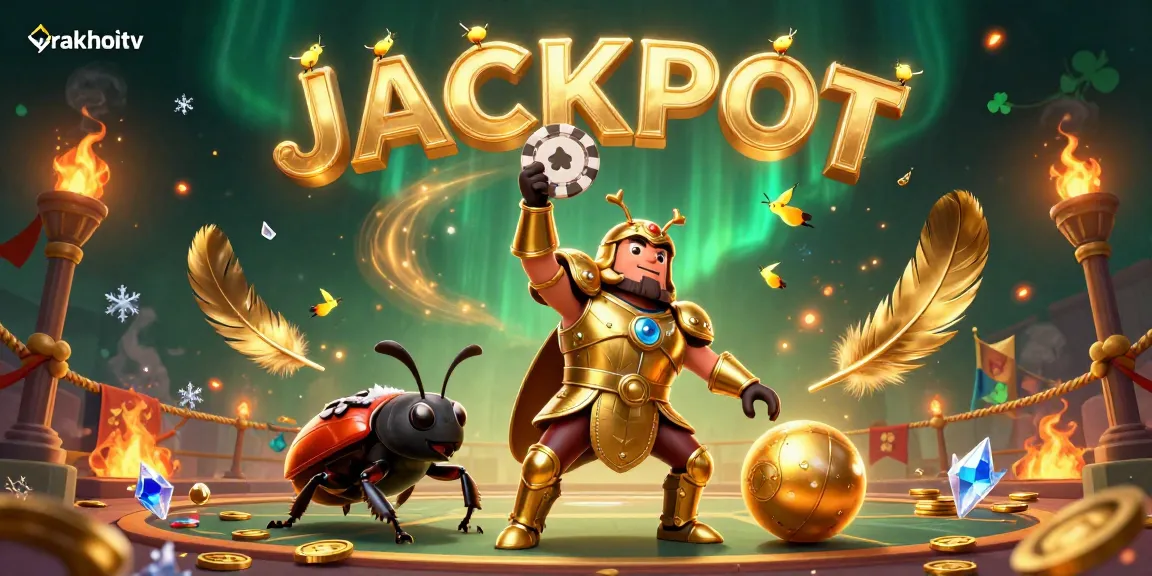 Experience the thrilling jackpot atmosphere of rakhoitv with a winning beetle and fiery energy!