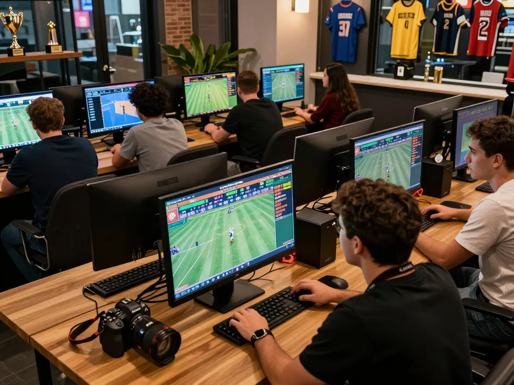 fly88 players analyzing live sports betting odds in a dynamic and competitive environment