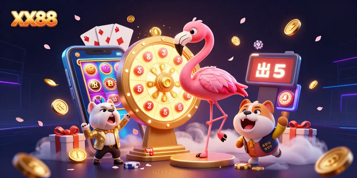 Experience the excitement of XX88 with a colorful prize wheel and engaging gameplay elements.
