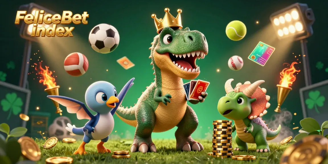 Engage in exciting gaming with FeliceBet index characters in a vibrant casino scene.