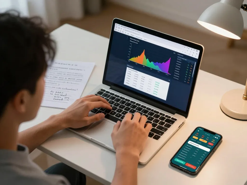Kèo nhà cái strategic betting setup with laptop showing live odds and sportsbook details