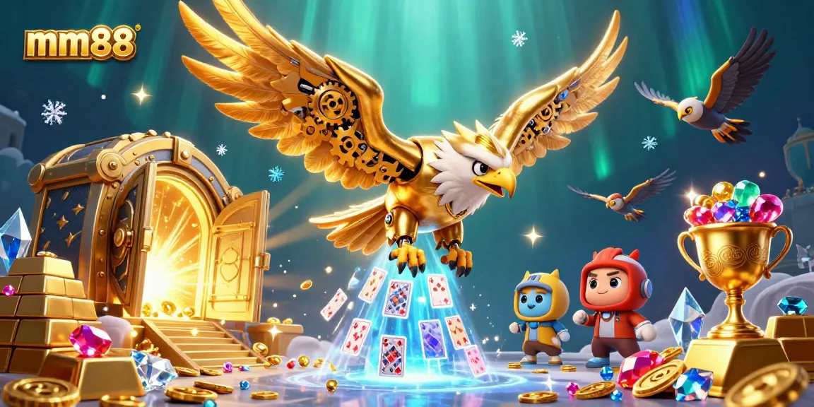 Elevate your gaming with mm88's dynamic online casino experience featuring vibrant golden treasures and action-packed play.