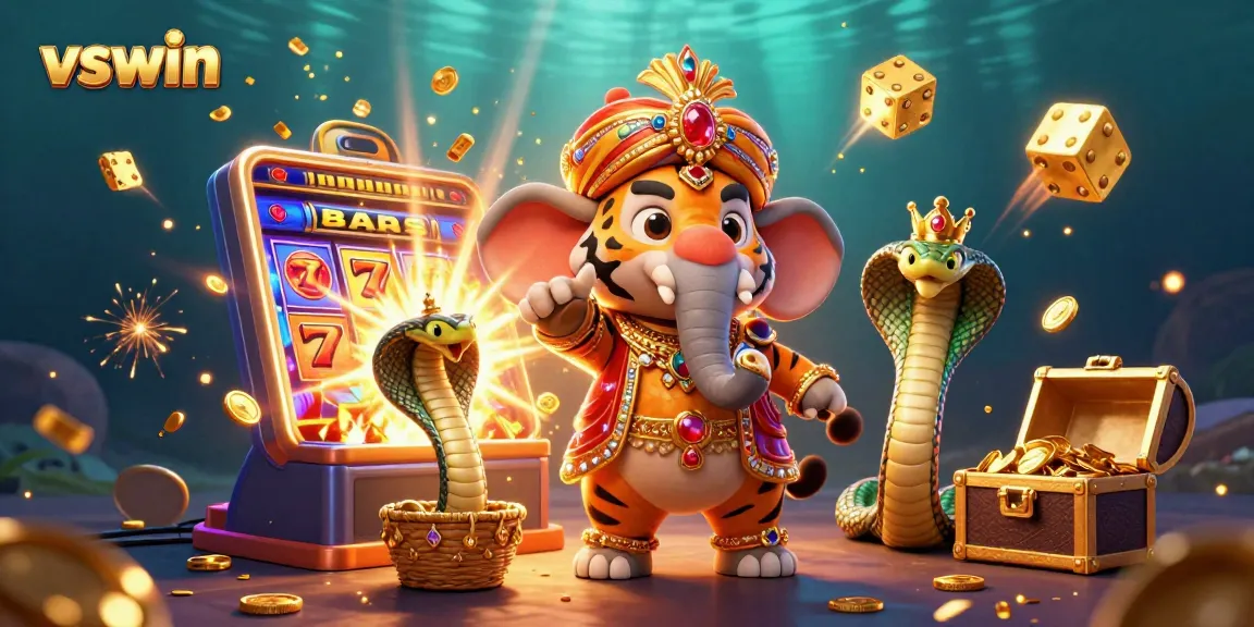 Experience the thrill of winning with vswin's vibrant casino adventure scene featuring dynamic game elements.