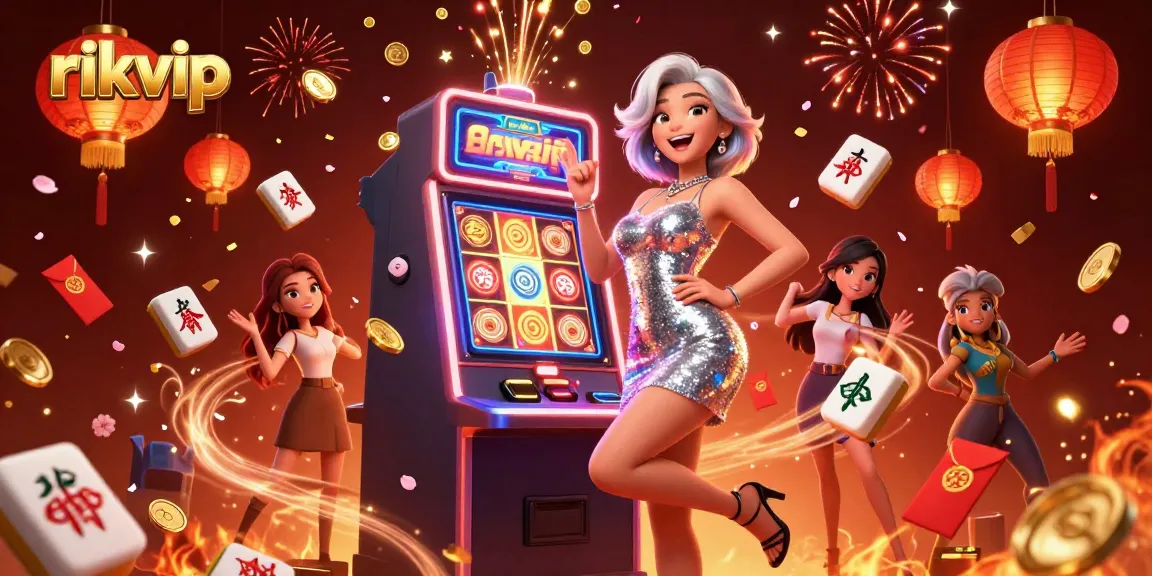 Play and celebrate winning on the rikvip slot machine with stunning visuals and excitement.