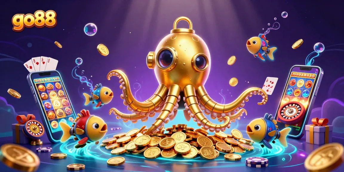 Experience the excitement of go88 as the golden kraken submarine surfaces in casino treasures.