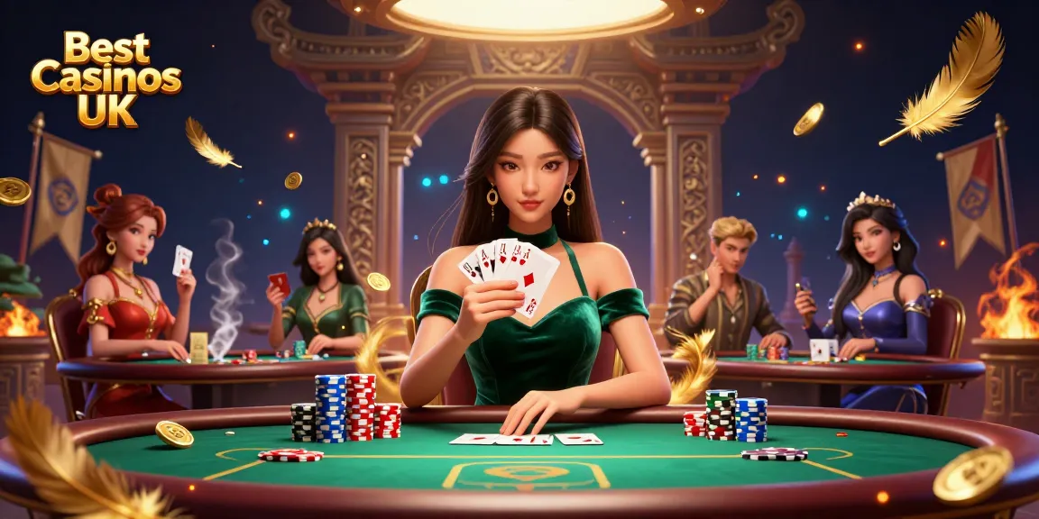 Experience top gameplay at the Best casinos UK through this vivid 3D casino scene.