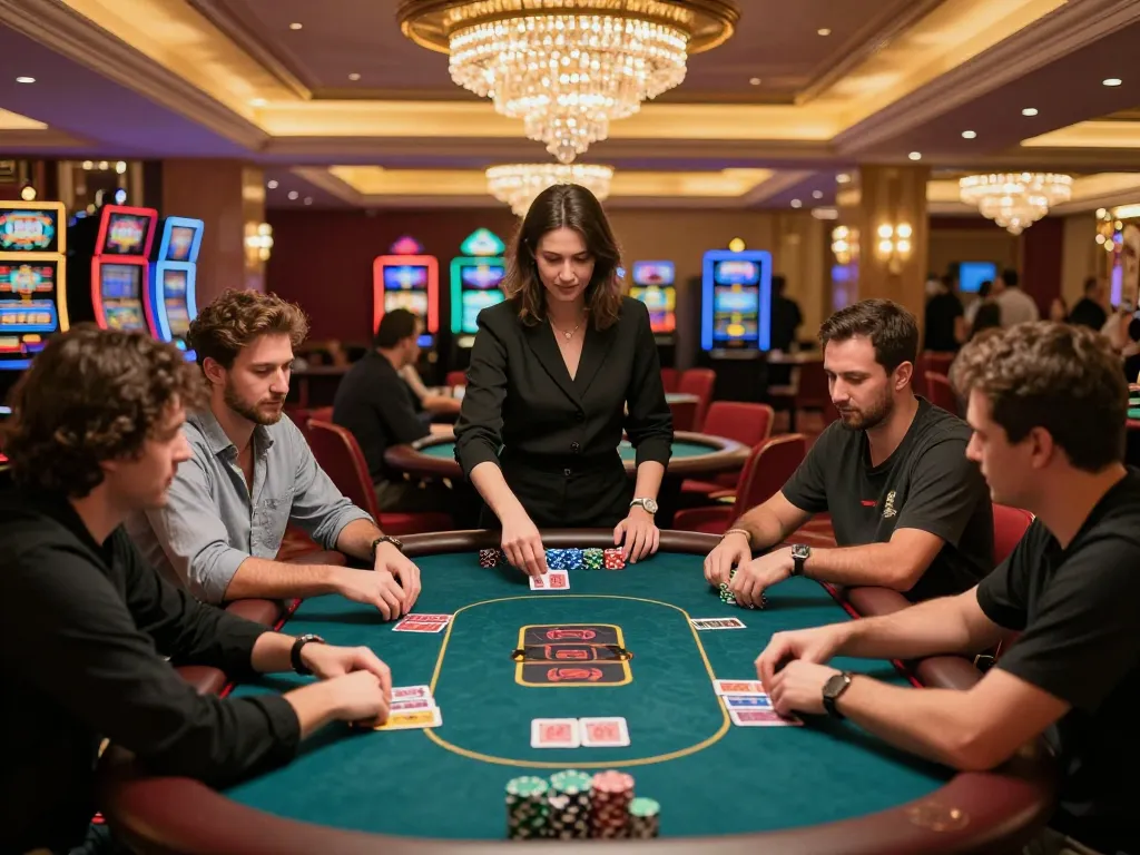 Engaging poker game scene at Go89living casino with players strategizing their bets.
