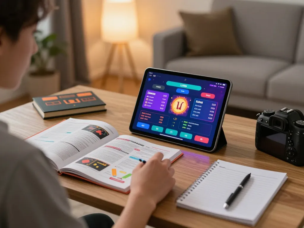 Engaging in strategic online betting with dagago app on tablet in cozy living room