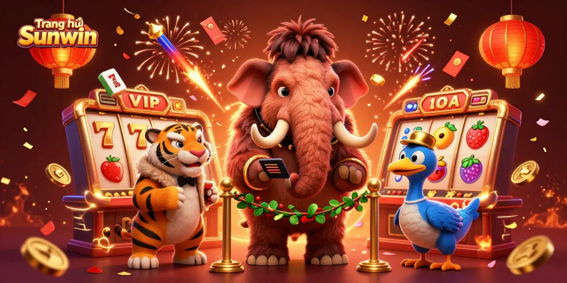 Experience gaming excitement at Trang chủ Sunwin with vivid 3D characters and festive elements.