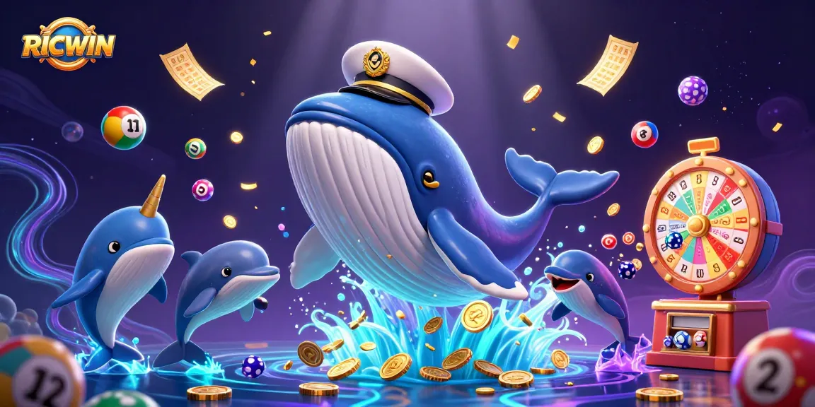 Experience the excitement of RICWIN with a vibrant 3D casino underwater scene
