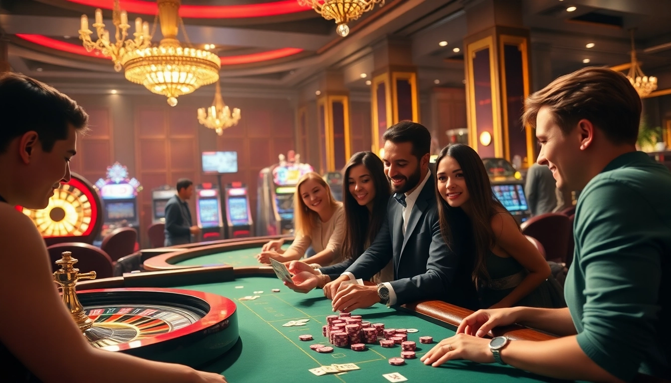 Experience the thrill of gaming at TK88 Casino with interactive tables and exciting slot machines.