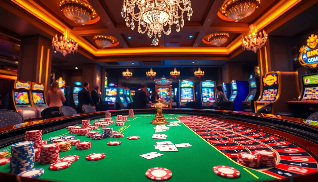 RR88's exciting roulette table scene with vibrant chips and eager players.