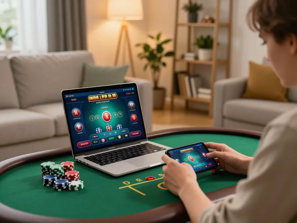 Experience the engaging world of hz88 online poker from a cozy home setup.