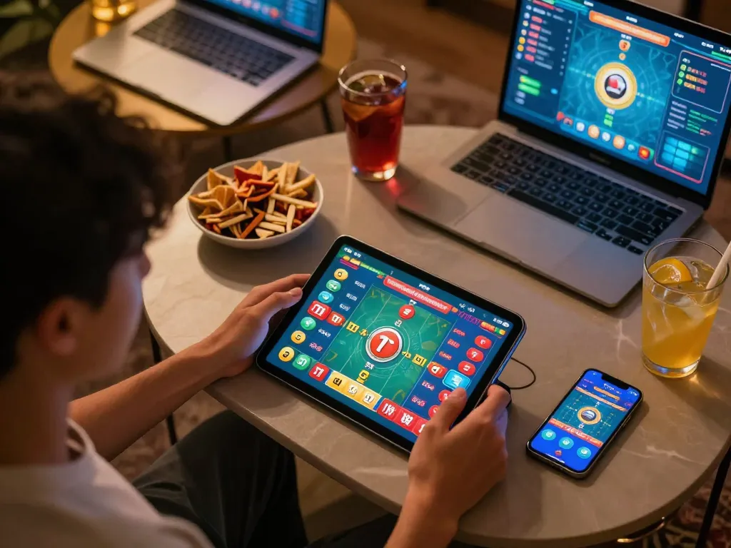 Tài Xỉu gameplay in action on a tablet, showcasing the excitement of taixiuonline8.