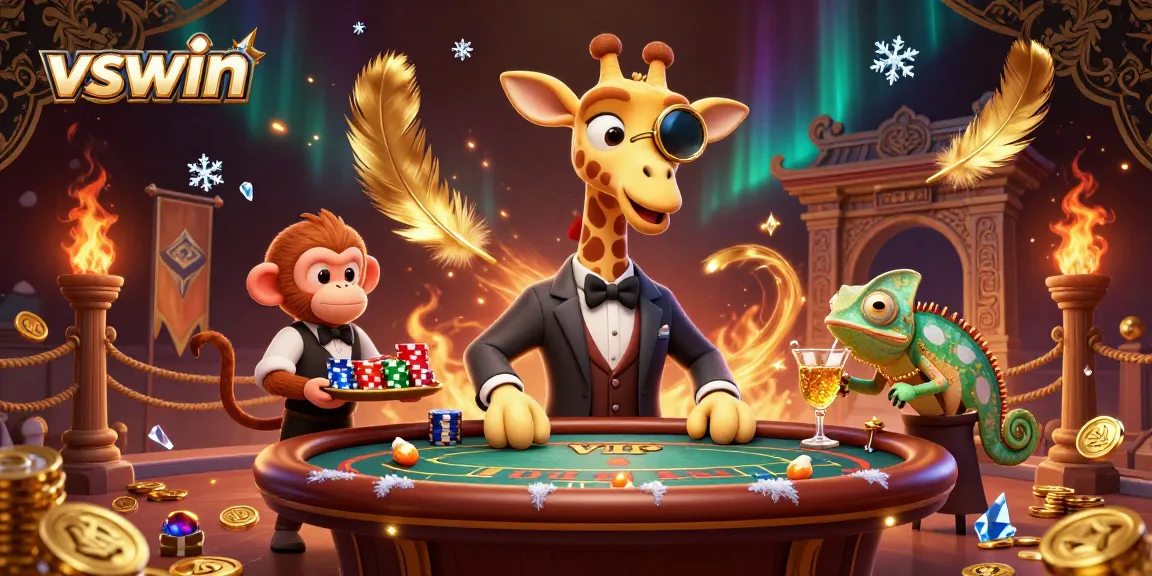 Experience thrilling gaming action with VSWIN's dynamic casino atmosphere featuring vibrant characters.