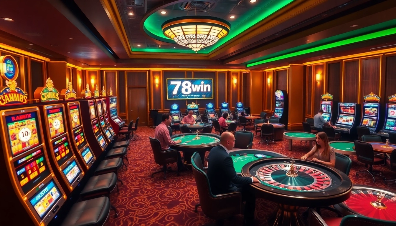 Experience the excitement of gambling at 78WIN with luxurious casino games and vibrant slot machines.