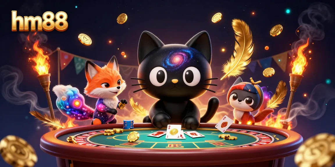 Engage in thrilling action at hm88's cosmic casino with magical creatures and vibrant game elements.