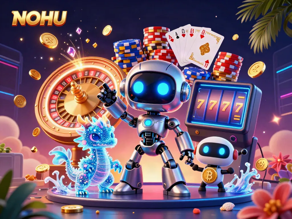 Engage with NOHU's thrilling casino adventure featuring 3D characters and dynamic game elements.