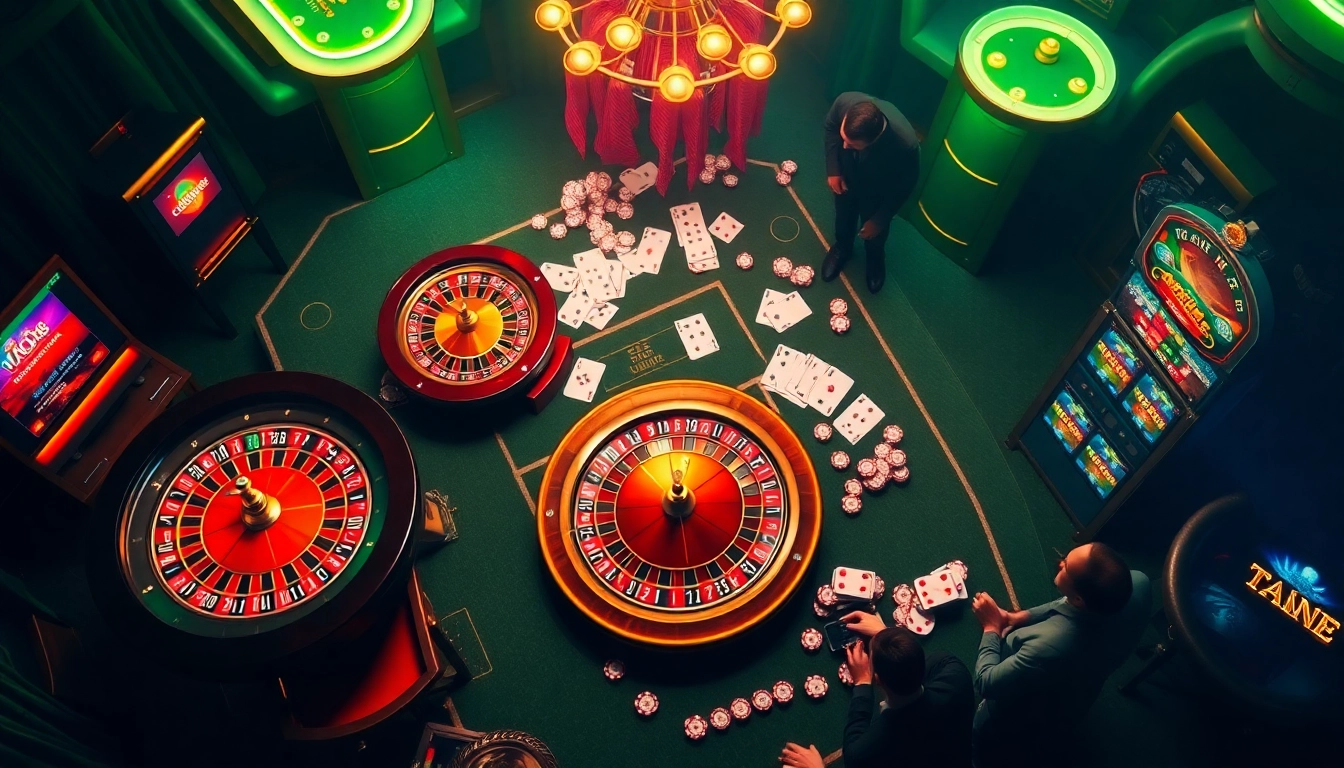 Engaging scene of online gambling at https://tg88com.net/ with vibrant tables, cards, and excitement.