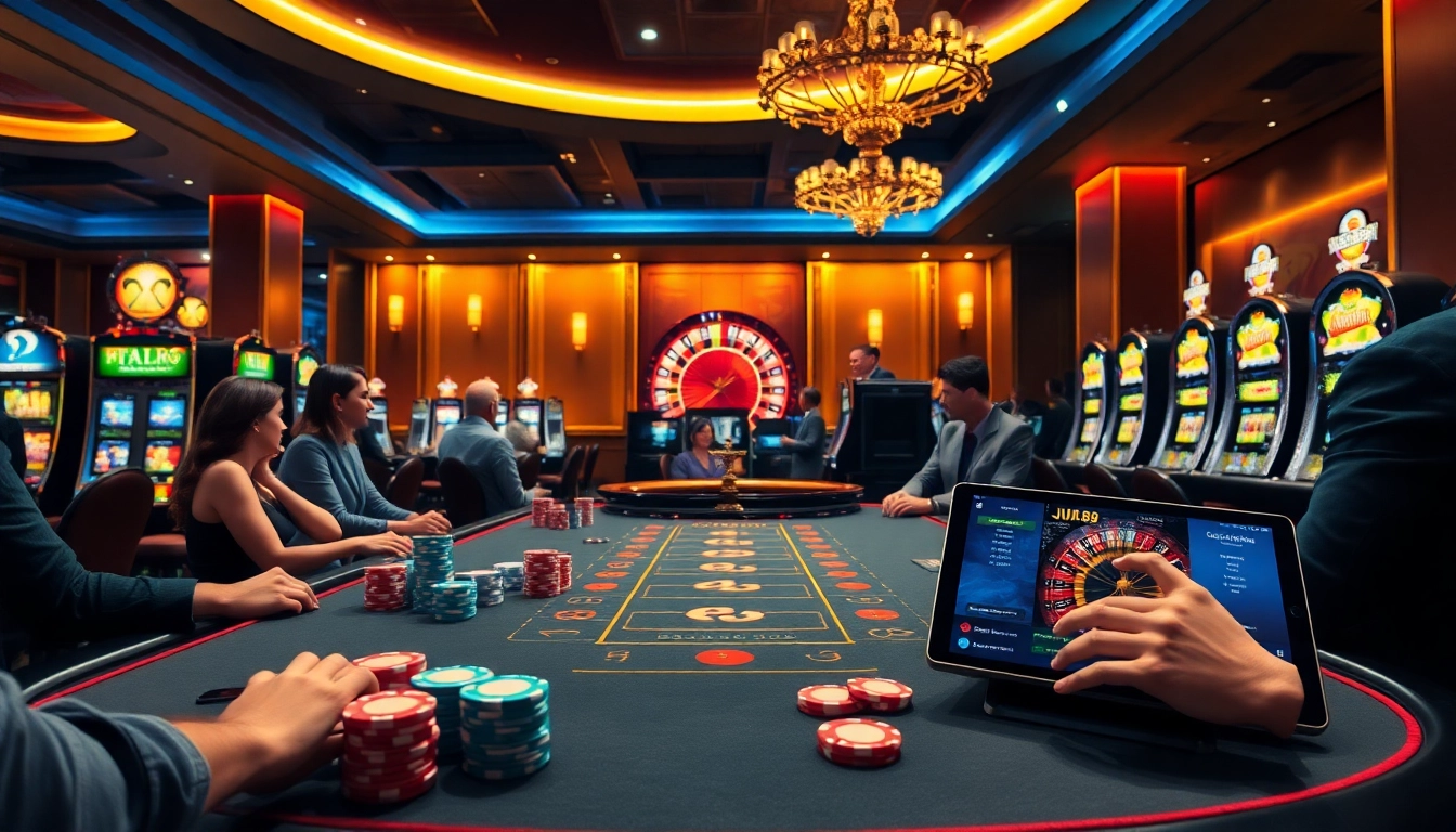 Experience the excitement at jun88 com, where players enjoy elevated gambling action at a vibrant poker table.