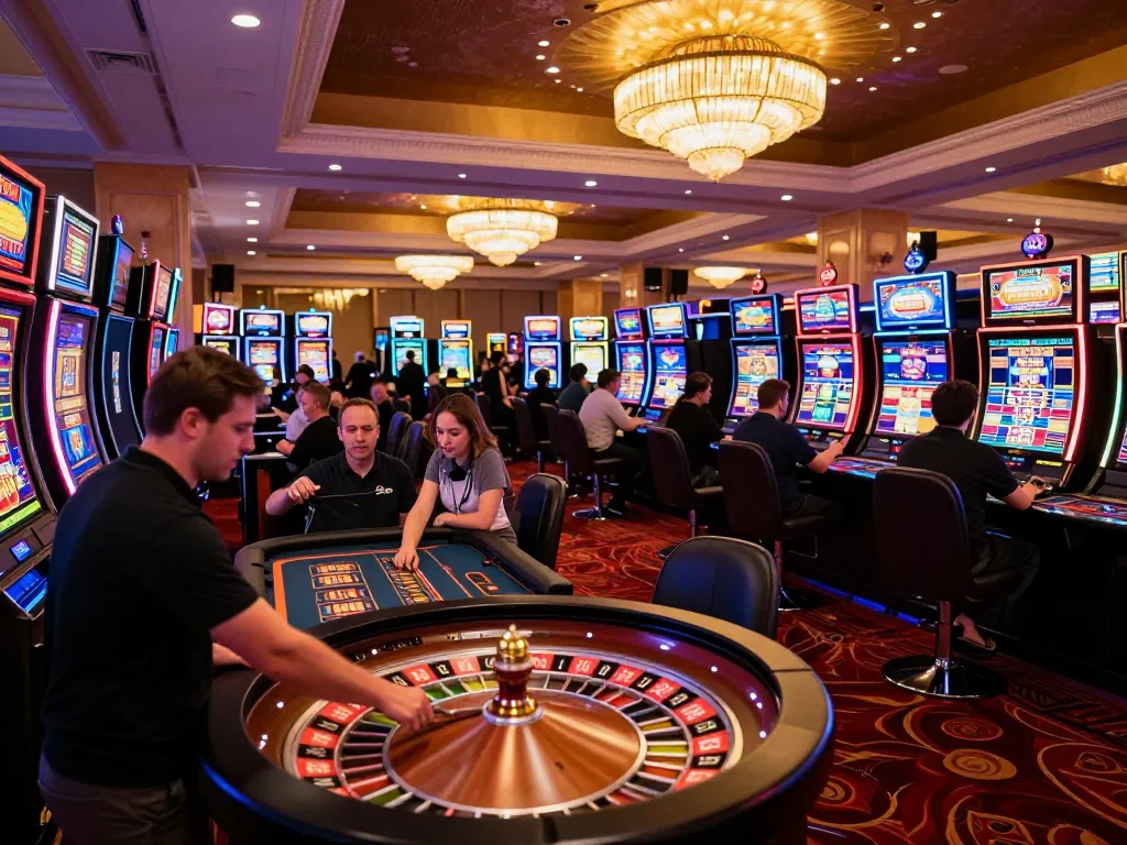 Players enjoying the thrilling gaming experience at TG88 Casino, capturing the excitement of gambling.