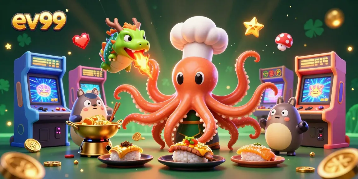 Experience thrilling gameplay at ev99 with vibrant casino visuals featuring unique characters and dynamic elements.