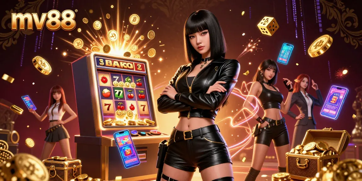 Experience the thrill of gaming with mv88’s vibrant casino elements and dynamic characters.