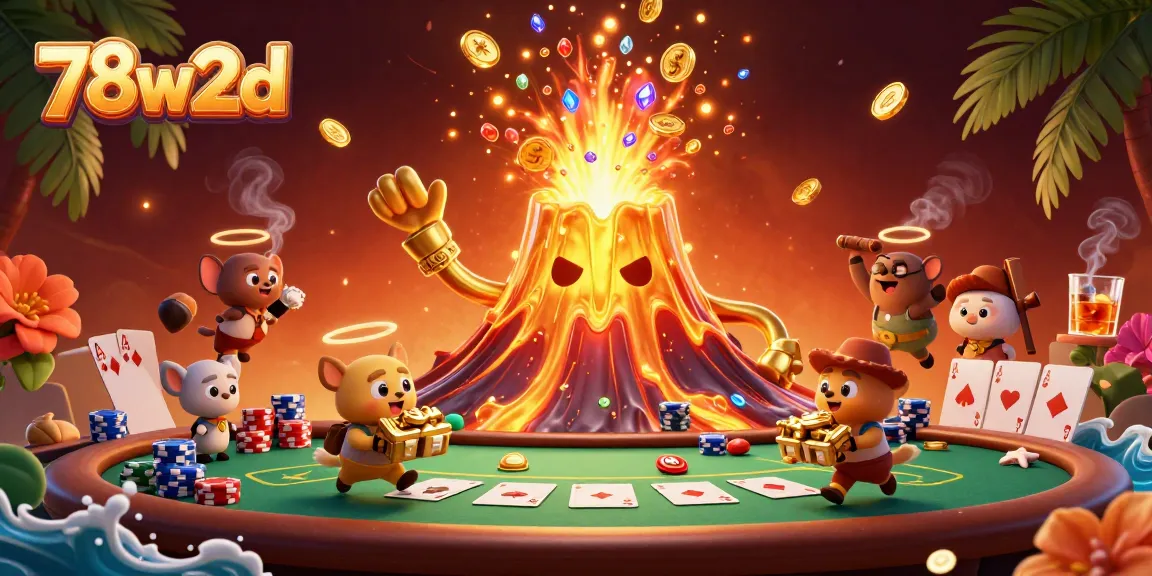 Experience the thrill of winning at 78w2d with exciting casino elements in a vibrant 3D scene.