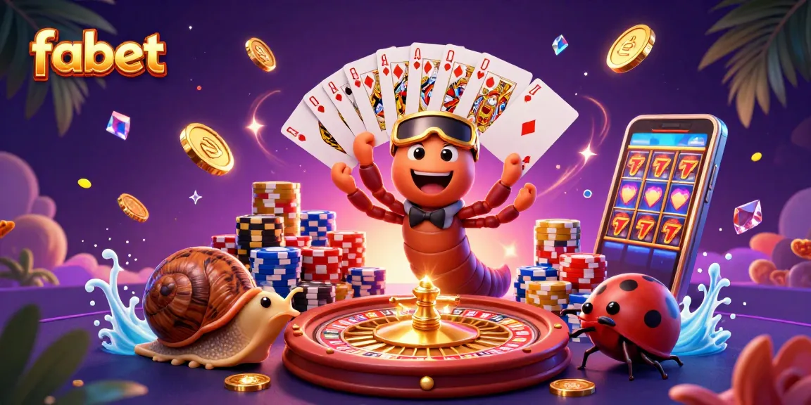 Experience fabet gameplay with a lively casino scene featuring unique cartoon characters and dazzling casino elements.