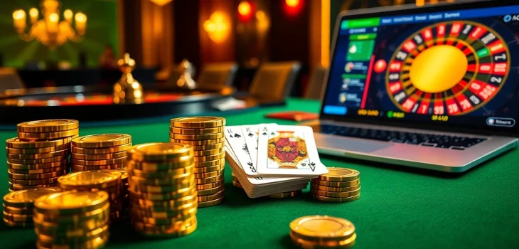 Experience high-stakes poker and online gaming excitement at c54.gb.net with vibrant casino visuals.