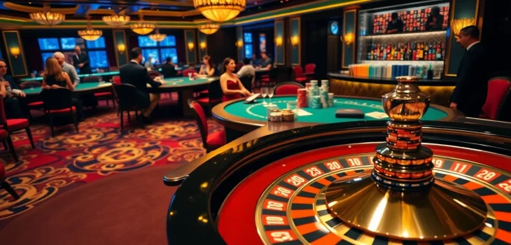 Experience thrilling gaming at https://tg88-vn.jpn.com/ with an exciting roulette table and poker players.