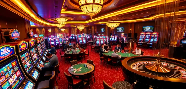 Experience the thrilling excitement of AU88 with players engaging in vibrant casino activities.